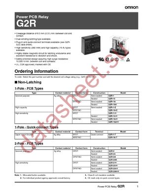 G2R-1-DC110 datasheet  